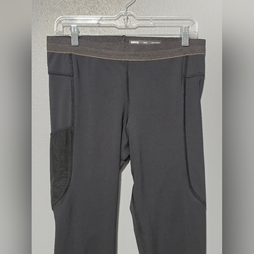 REI CO-OP On The Trail Running Tights Mens Large Black Athletic Training Hiking - Picture 3 of 10